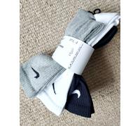XL NIKE PERFORMANCE 11-14 46-50 CREW Grey White Black SOCKS 42-46 3 Pairs box6