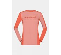 XL Norrona Womens Falketind Equaliser Merino Round Neck Top Orange Size