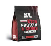 XL Nutrition Protein & Carbs with added vitamins and minerals and creatine, Meal replacement shake by XL Nutrition, 50 servings, 5kg (Strawberry)