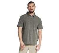 (XL, Olive/Grey) Skechers Mens Go Walk Air Short-Sleeved Shirt