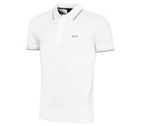 (XL, Open White) Hugo Boss Mens Paddy Stripe Collar Cotton Golf Polo Shirt