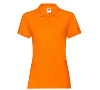 (XL, Orange) Fruit of the Loom Womens/Ladies Premium Polo Shirt