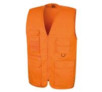 Result Men's Safari Waistcoat in Orange | Size: XL Result Orange XL