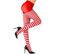 xL Pantyhose Striped Wht - Red Accessory Extra Large for Lingerie Fancy Dress