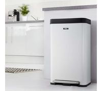 XL Pedal Bin Wide Stainless Steel Rubbish Waste Recycling Dustbin in 3 Colours