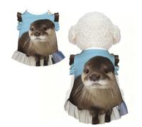 XL Pet Dog Breathable cute otter Print Sleeveless T-Shirt