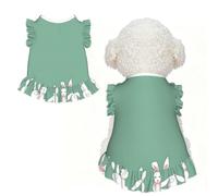 XL Pet Dog Breathable Easter Bunny Print Sleeveless T-Shirt | Small Medium Cats Puppy Chihuahua Yorkie Dachshund French Bulldog - Lightweight Tank Top Dog Shirt Soft Stretchy Vest