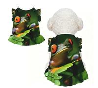 XL Pet Sleeveless Peace Frog Tree Print T-Shirt Skirt Clothes