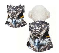 XL Pet Sleeveless Yellow eyed owl Print T-Shirt Skirt Clothes