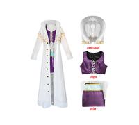 (XL) Piece One 3pcs Nico Robin Cosplay Costume Plush Coat With Tops Skirt Set Outfit