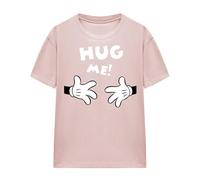 (XL, Pink) Disney Womens/Ladies Hug Me Mickey Mouse Valentine's Day T-Shirt