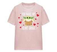 (XL, Pink) Star Wars Womens/Ladies You Make My Heart Grogu T-Shirt