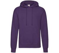 (XL, Purple) Fruit Of The Loom Unisex Adults Classic Hooded Sweatshirt
