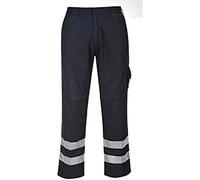 (XL/R, Dark Navy) Portwest Mens Iona Safety Workwear Trousers