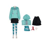 (XL) Ralph Breaks The Internet Vanellope Von Schweetz Cosplay Costume Set Halloween