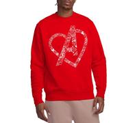 (XL, Red) Avengers Unisex Adult Be Mine Heart Sweatshirt