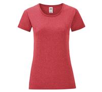 (XL, Red Heather) Fruit of the Loom Womens/Ladies Iconic 150 T-Shirt