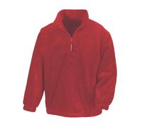 (XL, Red) Result Adults Unisex Polartherm Zip Neck Fleece