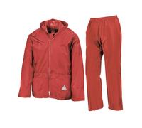 (XL, Red) Result Unisex Adult Waterproof Jacket And Trousers Set