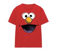 (XL, Red) Sesame Street Womens/Ladies Retro Elmo Sketch Face T-Shirt