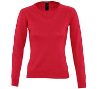 SOLS Womens/Ladies Galaxy V Neck Sweater (Red) - Size X-Large