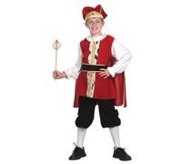 (XL, Red/White/Black/Gold) Bristol Novelty Childrens/Kids Medieval King Costume