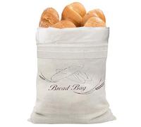 XL Reusable Linen Bread Bags with TPU Liner, Large Drawstring Linen Bread Bag for Homemade Bread and Sourdough Storage