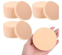 XL Round Makeup Sponge Puff - 50 Pcs Extra Thick 1.5cm Natural Rubber Blender for Liquid Foundation, Dual Wet & Dry Use, Hypoallergenic & Soft for Sensitive Skin (9.5 cm)