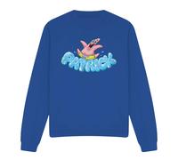 (XL, Royal Blue) SpongeBob SquarePants Unisex Adult Happy Go Lucky Patrick Star Sweatshirt