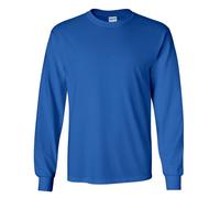 (XL, Royal) Gildan Mens Plain Crew Neck Ultra Cotton Long Sleeve T-Shirt