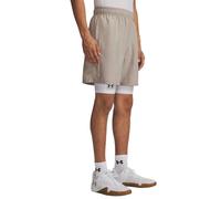 (XL S, Timber Wolf) Under Armour Mens Wordmarks Woven Tech Shorts