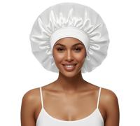XL Silk Bonnet for Sleeping Women Long Hair Braids Extra Large Satin Hair Bonnet for Sleeping Men Jumbo Silk Sleep Night Cap