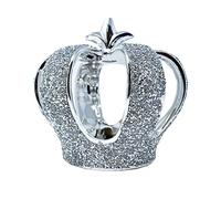 XL Silver Sparkle Ornament, Crushed Diamond, Gift, Crown, Display, 18cm, Home Decoration