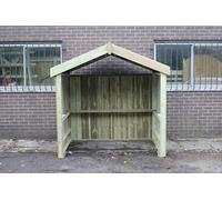 XL Smoking Shelter with Apex Roof - Timber - L119 x W170 x H224 cm - Minimal Assembly Required