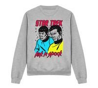 (XL, Sport Heather) Star Trek Unisex Adult Kirk & Spock Sweatshirt