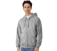 (XL, Sports Grey) Gildan Mens Midweight Soft Touch Full Zip Hoodie