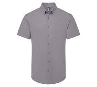 (XL, Steel) Premier Mens Supreme Oxford Short-Sleeved Formal Shirt