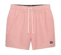 (XL, Sugar Coral/White Thin Stripe) Superdry Mens Seer Sucker 15 Swim Shorts