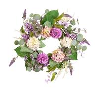 XL Summer Wreath Natural Grapevine Evergreen Garland Ornament (Purple) | Summer Wreath, Garland, Door Wreath, Artificial Wreath, Summer Decoration, Floral Wreath