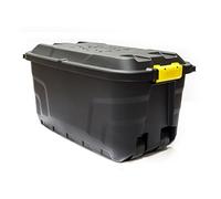 XL transport box, cushion box with 75 litre capacity and 4 wheels Removable and lockable lid, wet-protected and robust. Dimensions: 77 cm x 42 cm x 40 cm.