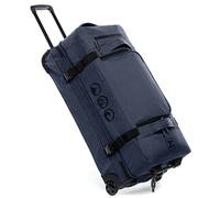 XL Travel Bag with 2 Wheels Kane Trolley Suitcase 80 cm Wheeled Luggage Sports Bag Travelling Bag 120 Litre Ocean-Blue