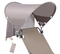 XL Universal Wind-Resistant Chair Umbrella Canopy, Extra Large Foldable UPF 50+ Sun Shade Attachment with Adjustable Clamp, Fits Most Beach, Camping, Lawn, Sports, Zero Gravity Chairs, Patented