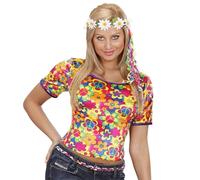 xL Velvet Hippie T - Shirt Costume Extra Large for 60s 70s Hippy Fancy Dress