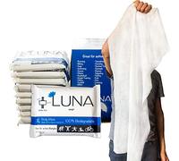 XL Wet Wipe Cleansing Body Wipes All Natural - 10 Pack Individual Pouches - Gentle & Unscented - No Rinse Bathing and Shower Wipe - Great for After Workout, Camping, Travel, Yoga, Gym