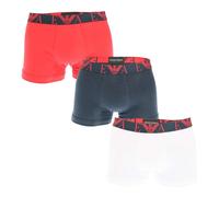 (XL, White/Black/Red) Emporio Armani Mens Boxer Shorts (Pack of 3)