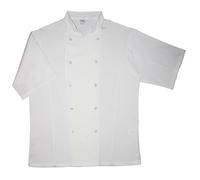 (XL, White) Dennys Unisex Adult Long-Sleeved Chef Jacket