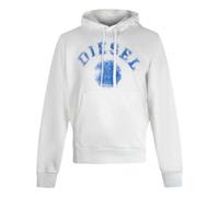 (XL, White) Diesel Mens Faded Logo Hoodie