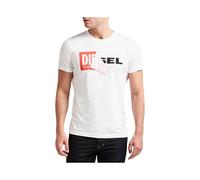 (XL, White) DIESEL T DIEGO QA Mens T Shirt Casual Cotton Tee