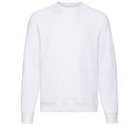 Fruit of the Loom Men's Classic 80 20 Raglan Sweatshirt in White | Size: XL Fruit Of The Loom White XL