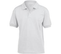 (XL, White) Gildan DryBlend Childrens Unisex Jersey Polo Shirt